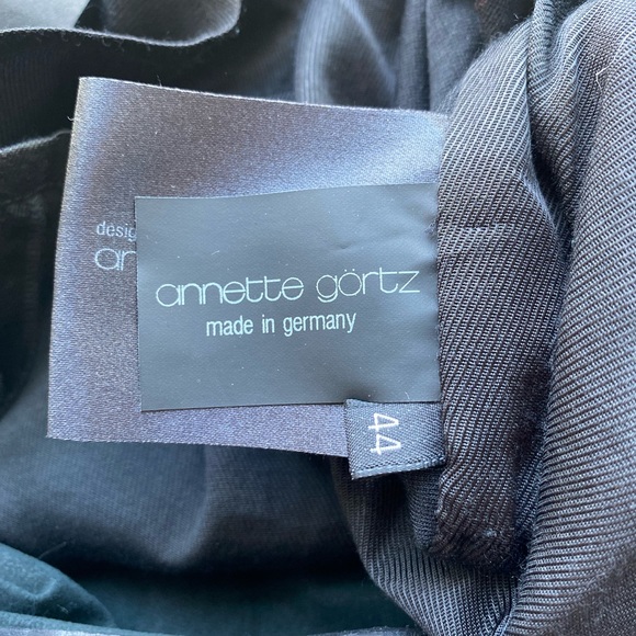 ANNETTE GORTZ Black Leather Dress Euro Size 44 US Large - Picture 11 of 15